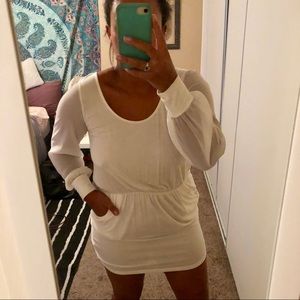 White Low Back Party Dress